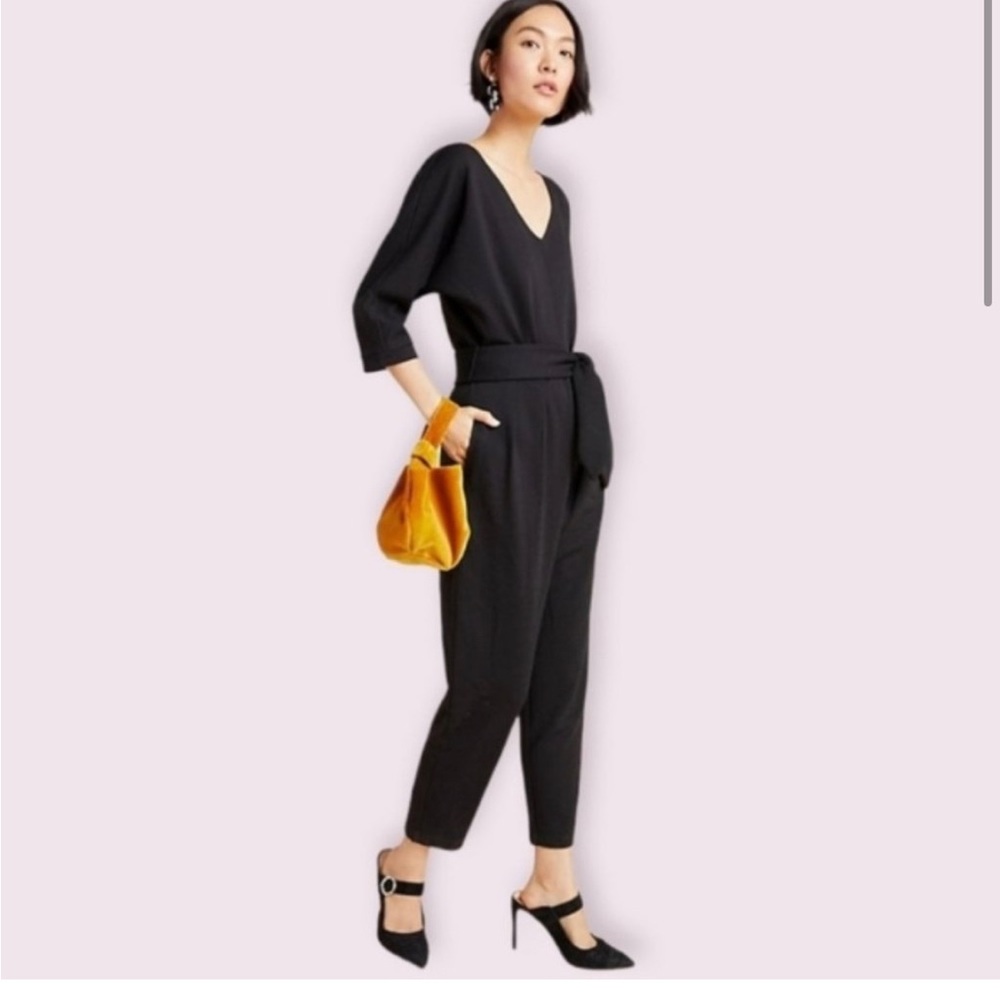 Anthropologie Black Sutton Ponte Jumpsuit, xs